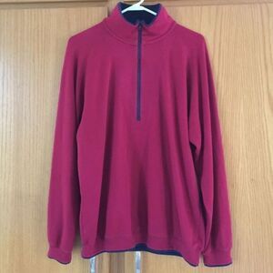 Bobby Jones burgundy/navy long sleeve 1/2 zip. M.